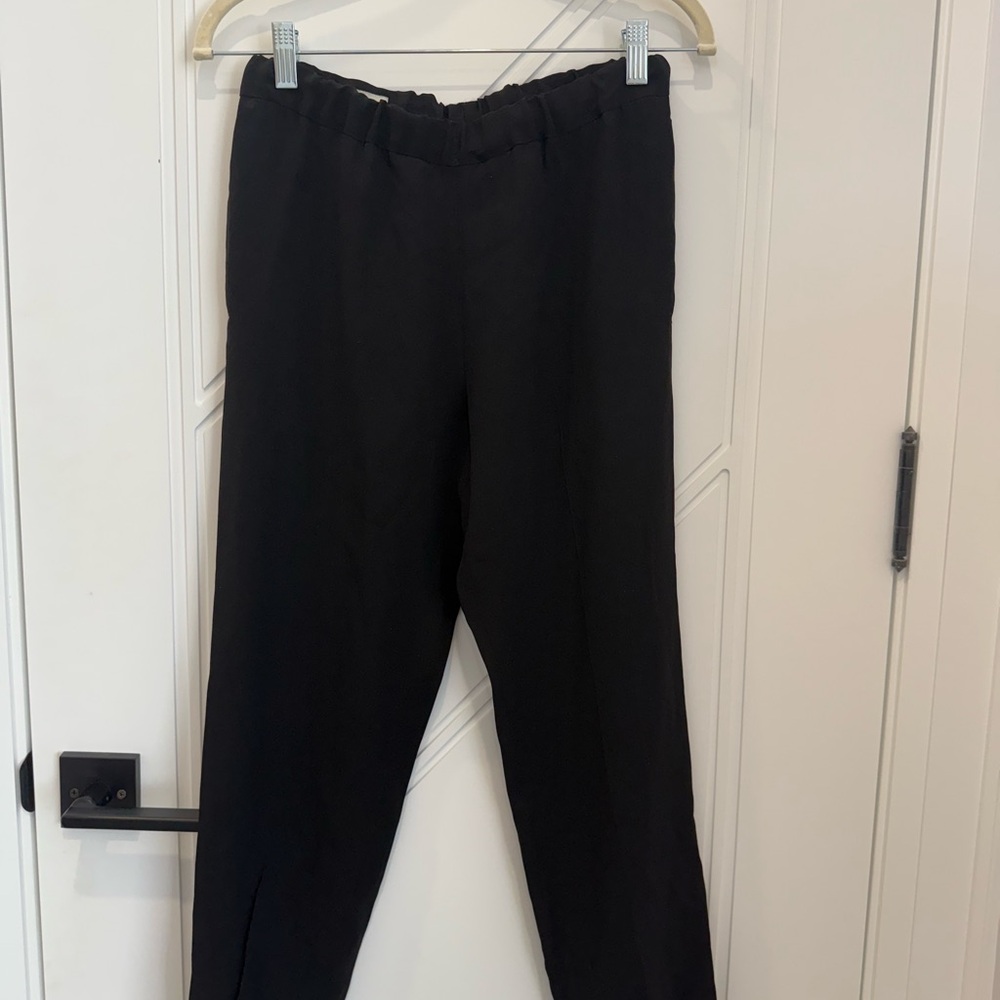 Dries Van Noten Black Dress Pants Classic Straight Leg